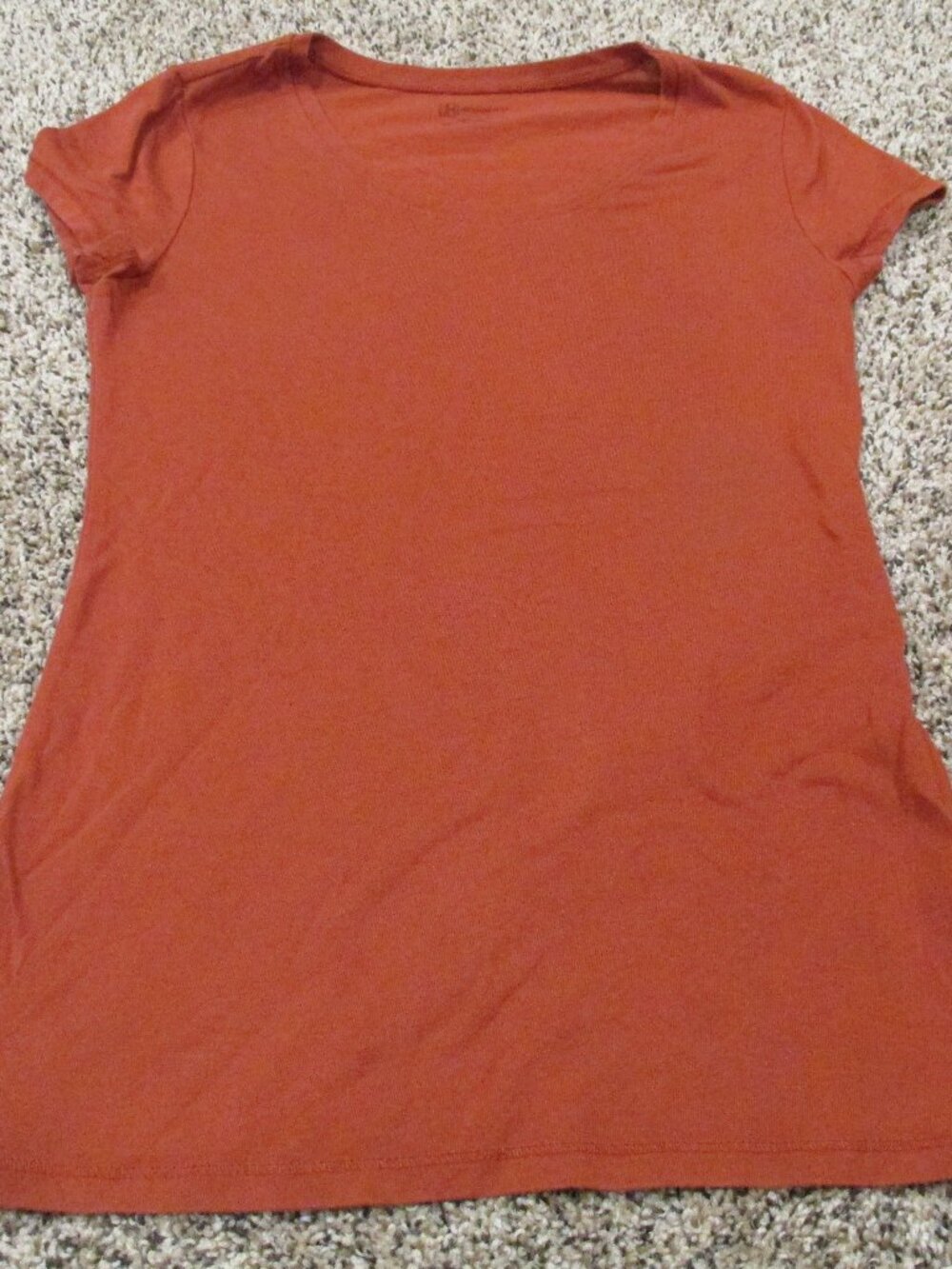 No Boundaries T Shirt Womens S 3-5 Orange Red Short Sleeve Pullover Crew Tee Top